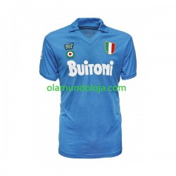 Camisola Napoli 1987 1988 Retro Homem Equipamento Primeiro Manga Curta